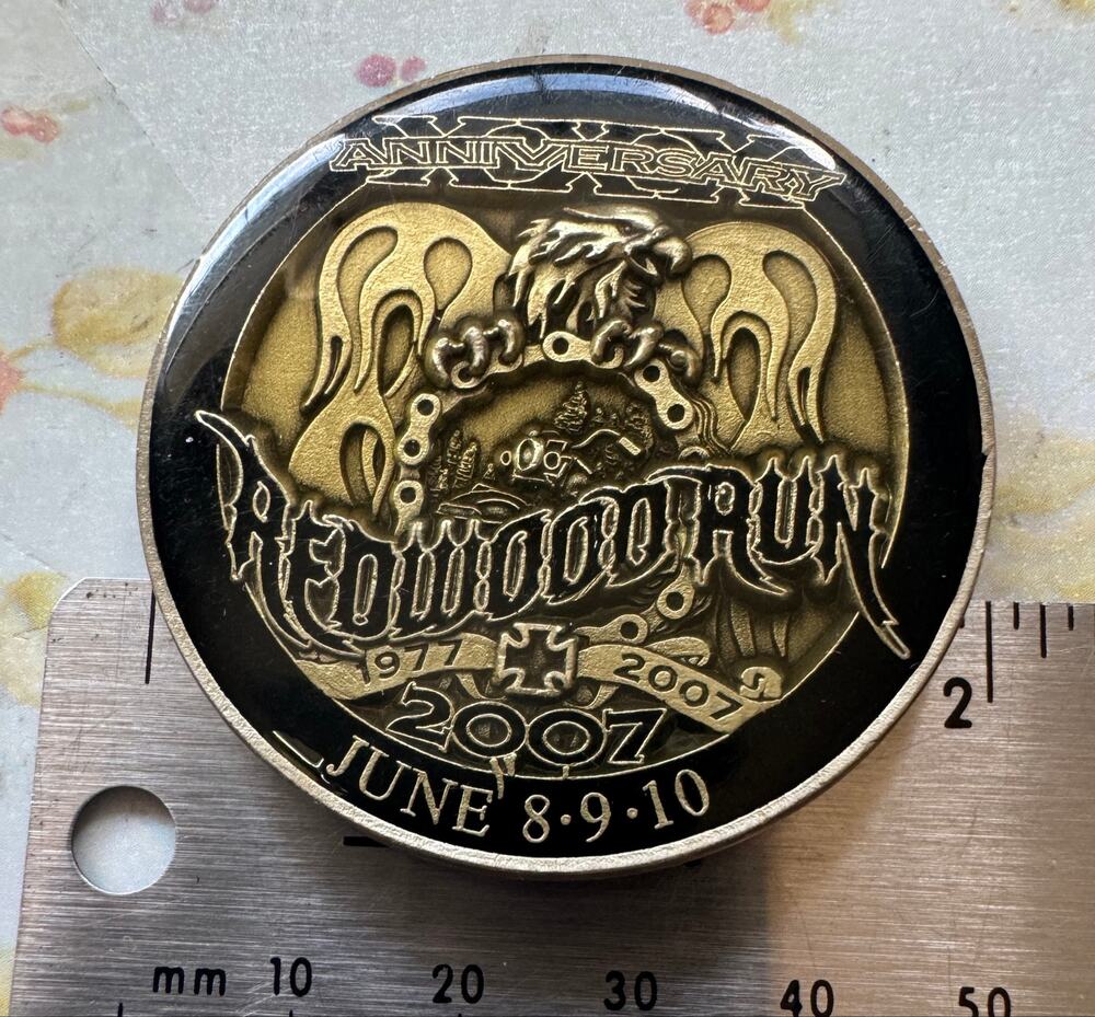 2007 Redwood Run 30th Anniversary Coin Joan Jett Gregg Allman CA Biker Rally